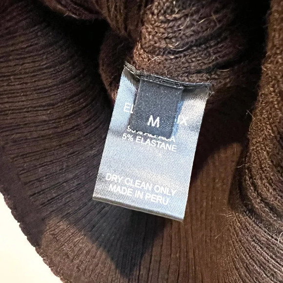 Eleven Six Ana Alpaca Blend Knit Espresso Brown Ribbed Belted Midi Dress M NWT - Picture 9 of 11